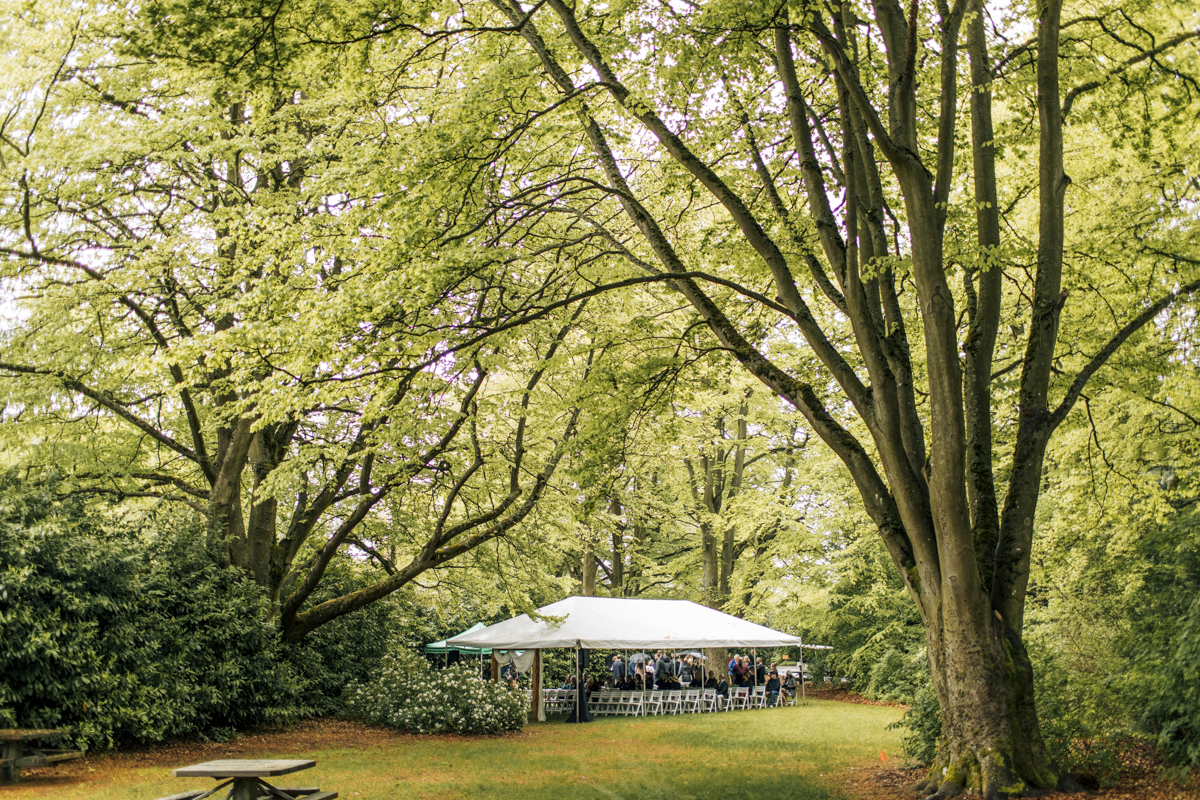 Rows of chairs for Beech Grove ceremony