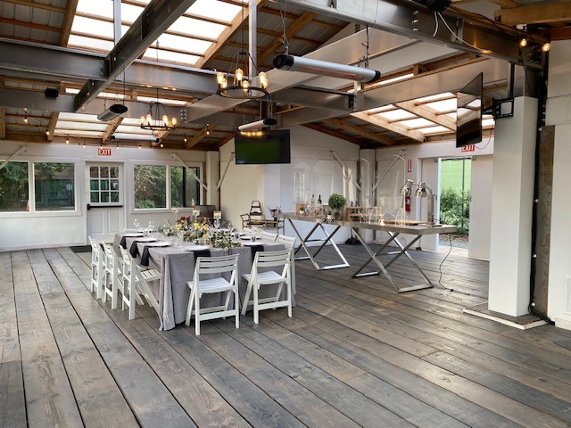 Briar Oak interior set for a small wedding reception