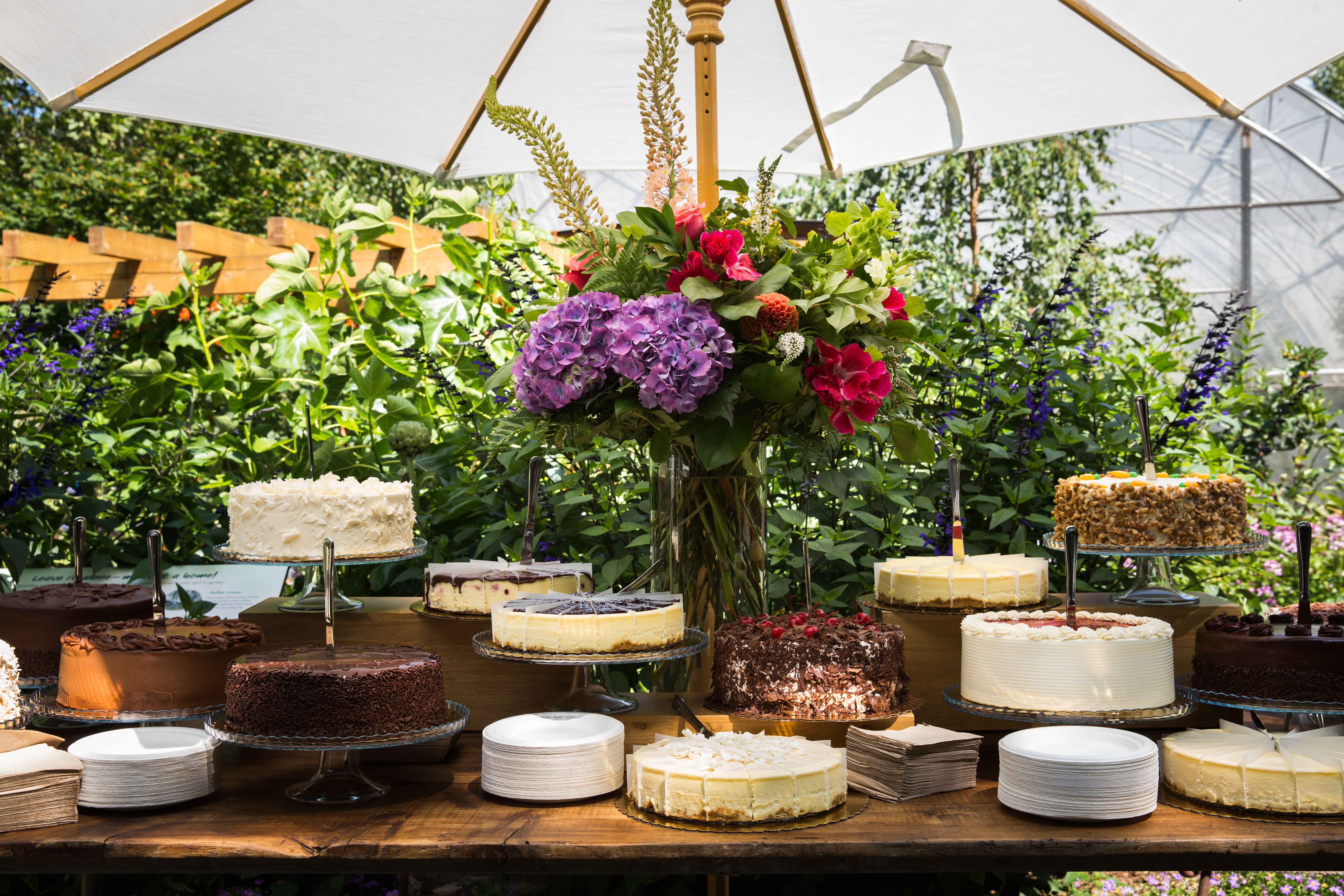 Dessert table at pollinator patio